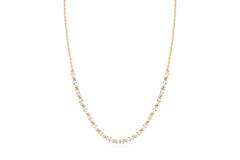  Wanderer - Link necklaces - Silver / 14kt GP - Zirconia - 45cm